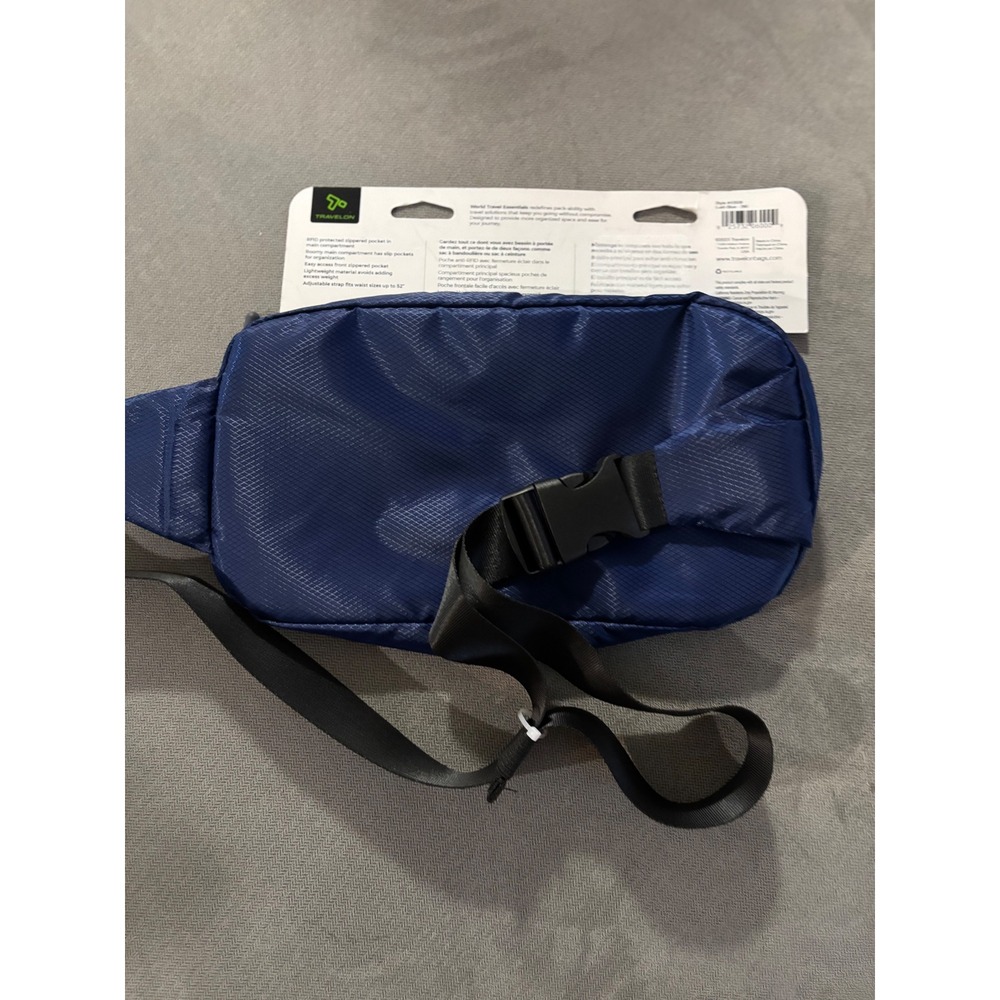 Travelon Convertible Sling Waist Pack RFID Blue Ripstop Nylon Travel Bag NEW - Picture 6 of 6